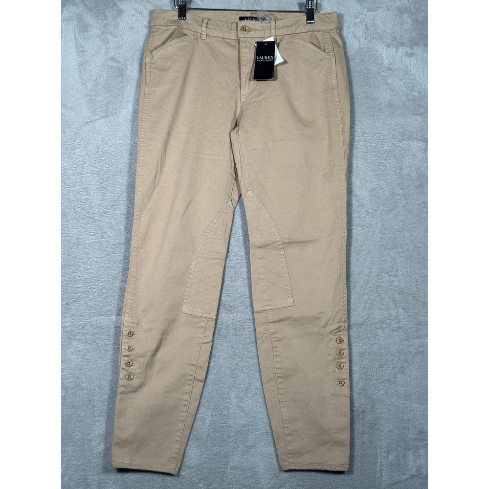 Lauren Ralph Lauren Pants Womens 4 Tan Stretch Riding Jodhpur Equestrian Ankle